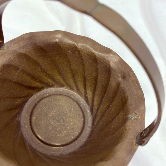 Solid Brass Basket with Folding Handle - Picture 3 of 4